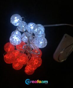 Lumières LED Boules Rouge Blanc