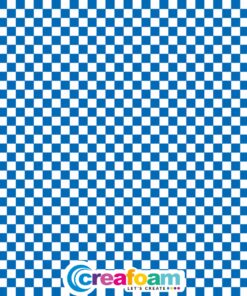 Foam white & blue grid
